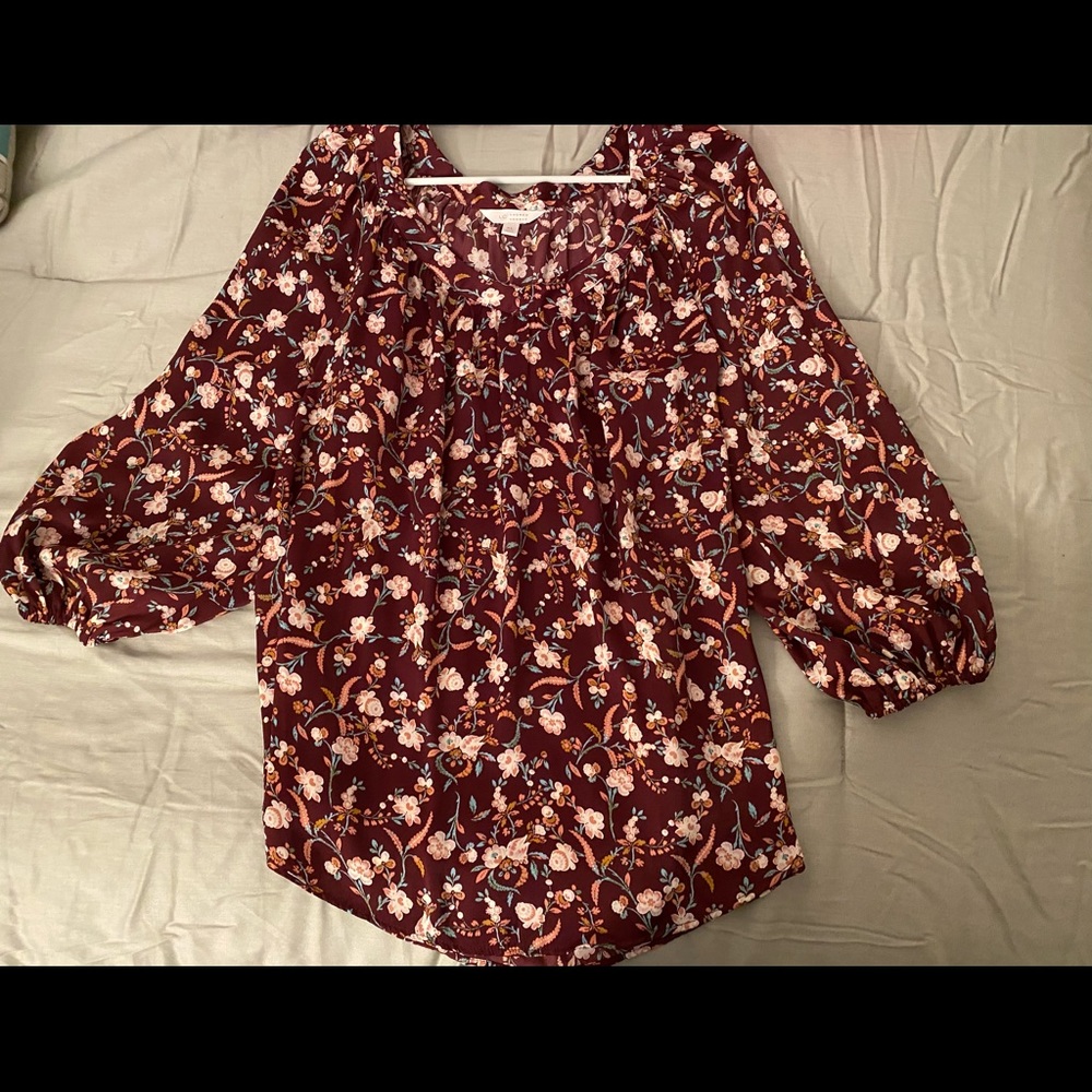 Lauren Conrad Floral Blouse